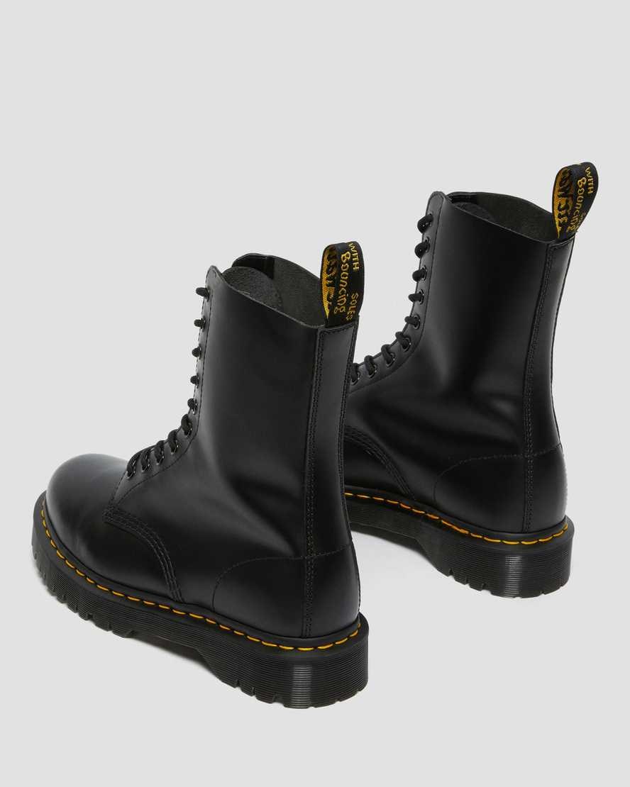 Men's Dr Martens 1490 Bex Smooth Leather Mid Calf Boots Black Smooth Leather | 074YQEWXL