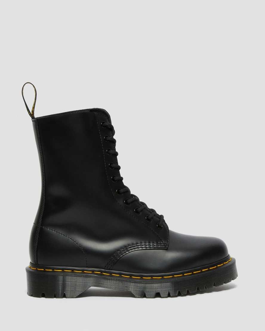 Men's Dr Martens 1490 Bex Smooth Leather Mid Calf Boots Black Smooth Leather | 074YQEWXL