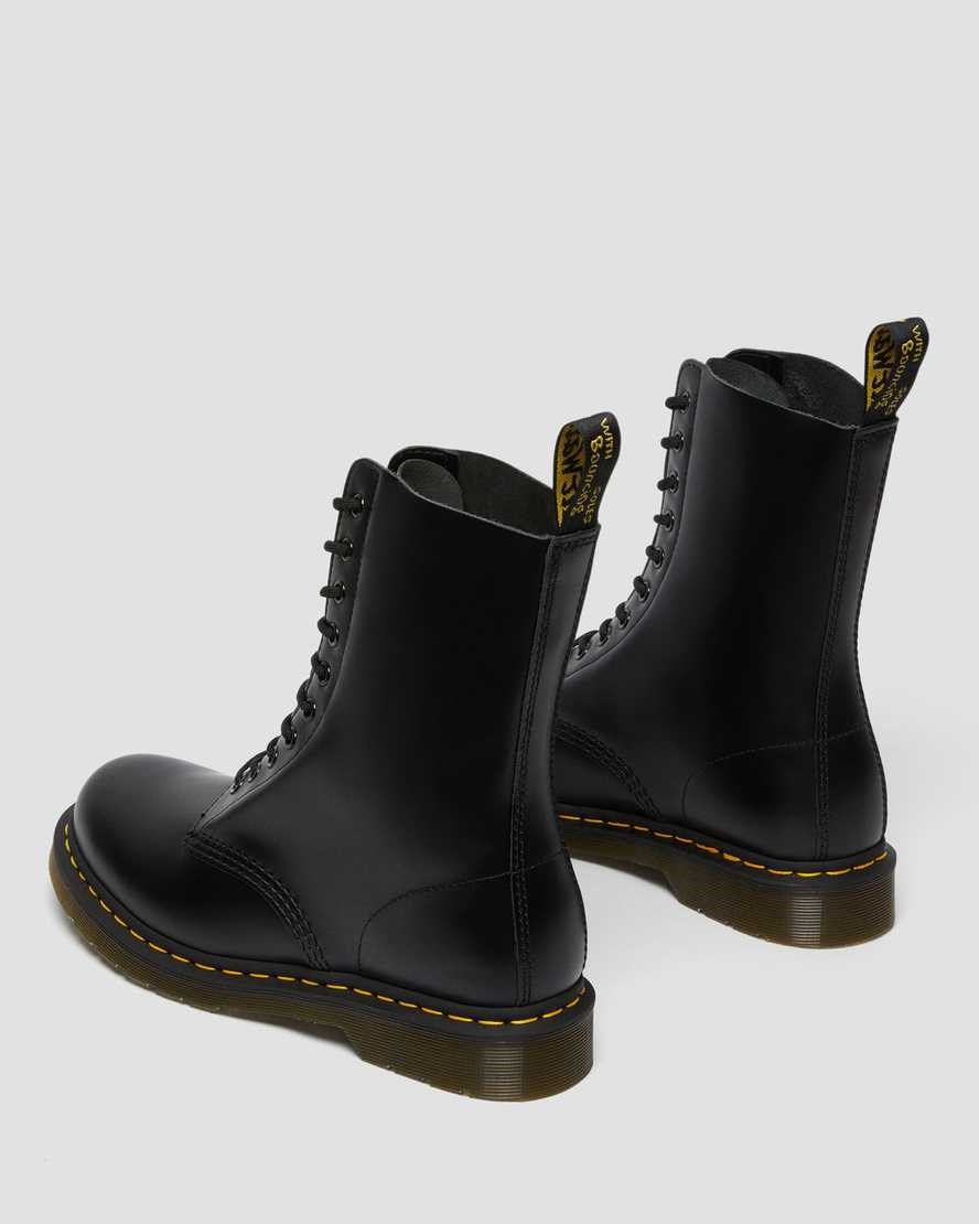 Men's Dr Martens 1490 Smooth Leather Ankle Boots Black Smooth Leather | 698BIUXTL