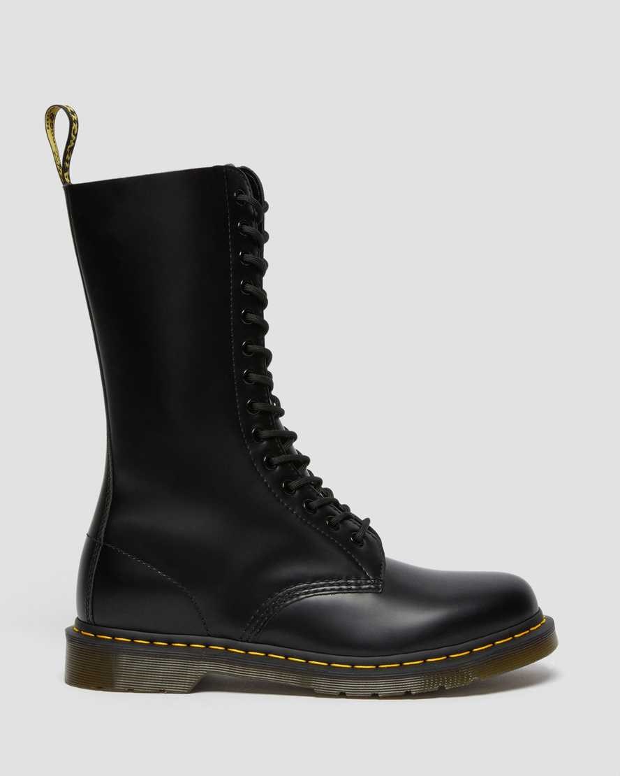 Men's Dr Martens 1914 Smooth Leather Lace Up Boots Black Smooth Leather | 104SURAKV