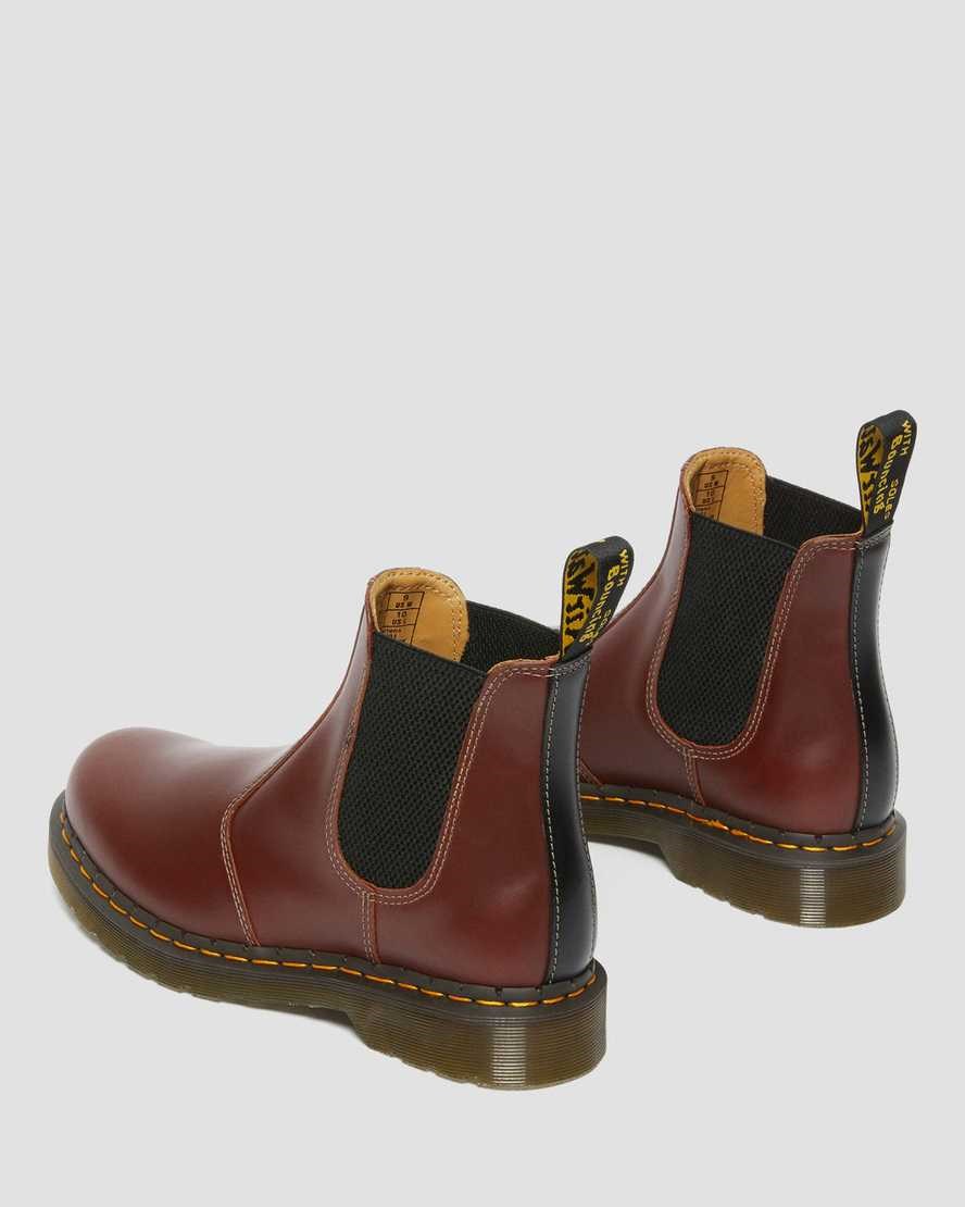 Men's Dr Martens 2976 Abruzzo Leather Ankle Boots Brown Black | 135RHOCWG