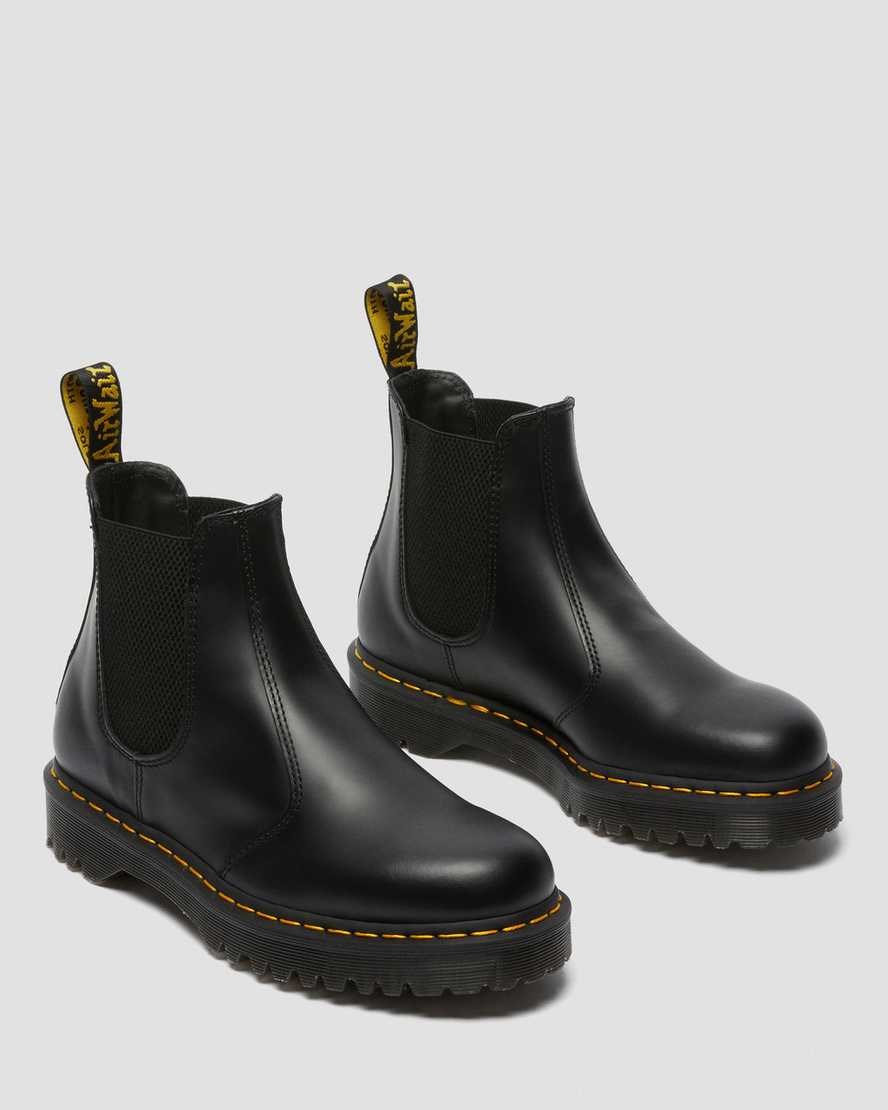 Men's Dr Martens 2976 Bex Smooth Leather Chelsea Boots Black Smooth Leather | 140RVJFGH