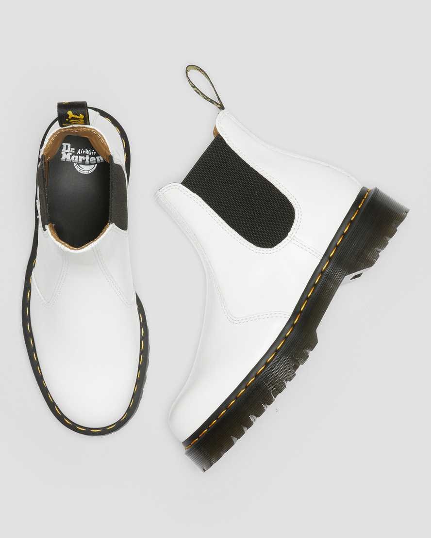 Men's Dr Martens 2976 Bex Smooth Leather Ankle Boots White Smooth Leather | 612FRTZMU