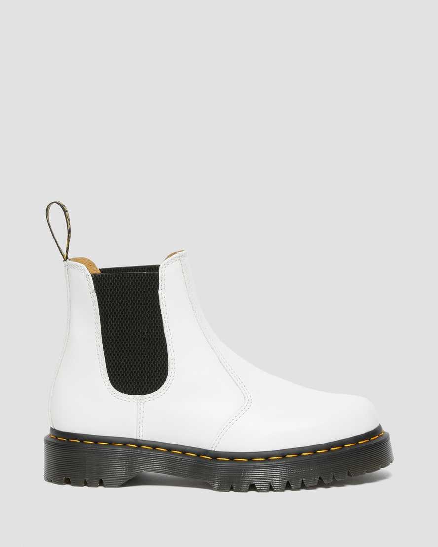 Men's Dr Martens 2976 Bex Smooth Leather Ankle Boots White Smooth Leather | 612FRTZMU