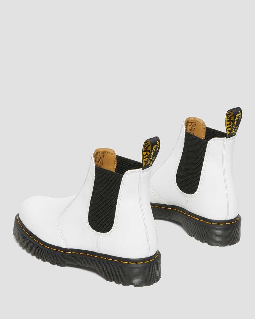 Men's Dr Martens 2976 Bex Smooth Leather Chelsea Boots White Smooth Leather | 782RUHYIF