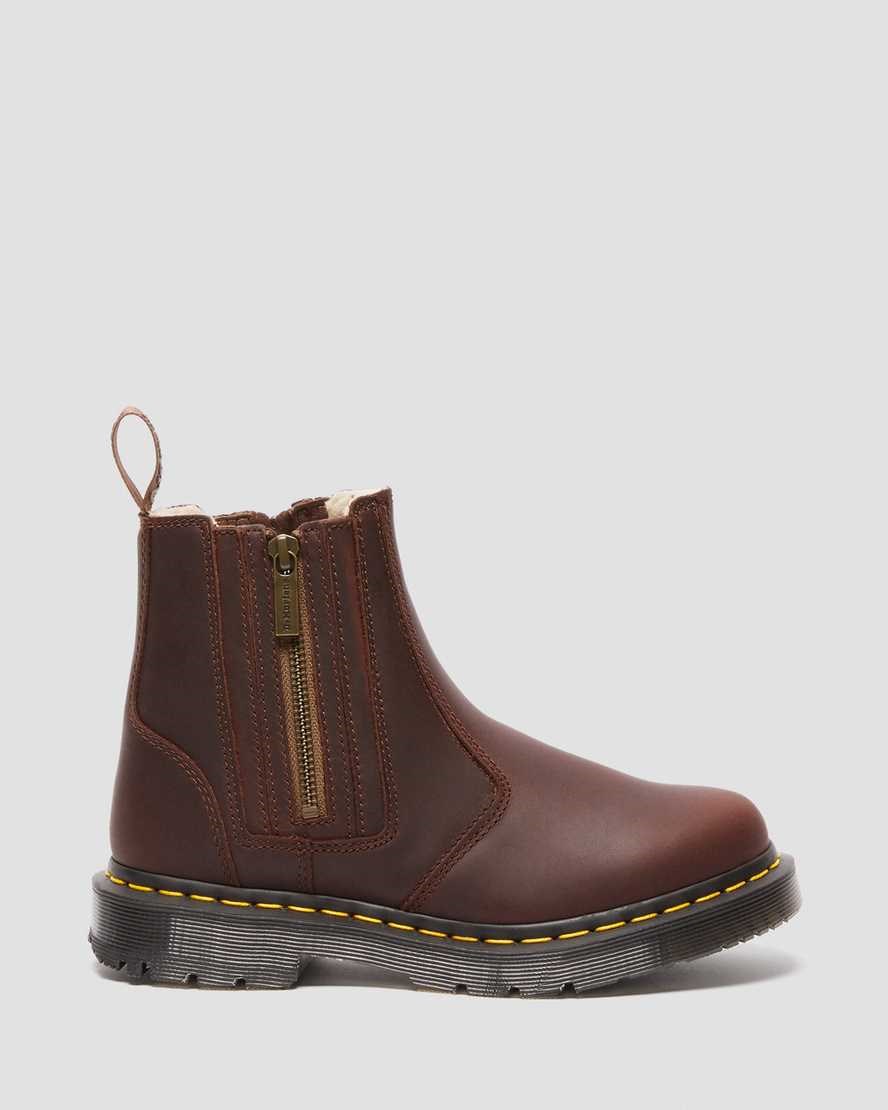 Men's Dr Martens 2976 DM's Wintergrip Zip Up Boots Brown Snowplow | 984TYFIHC