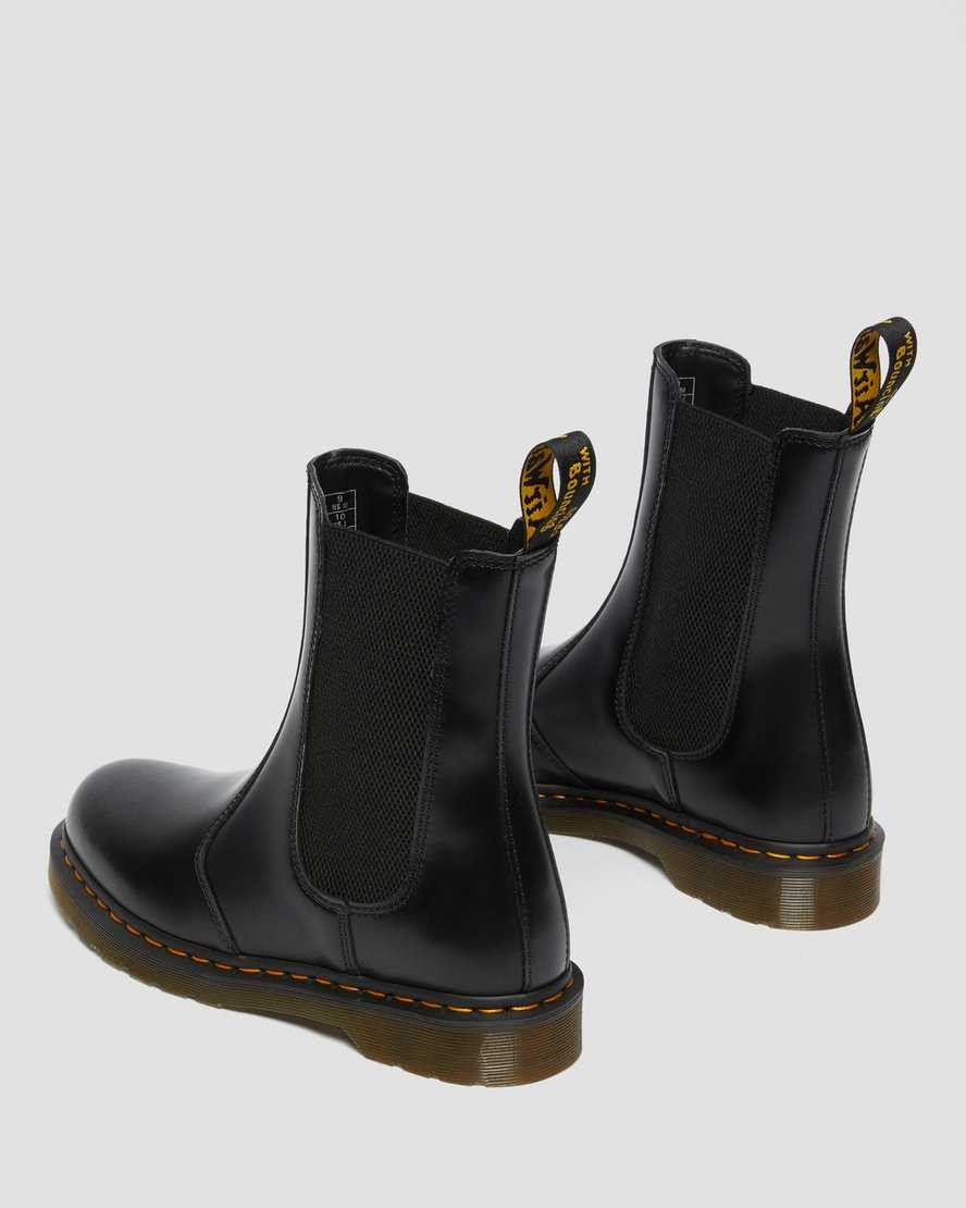 Men's Dr Martens 2976 Hi Smooth Leather Chelsea Boots Black Smooth Leather | 536IWOUHG