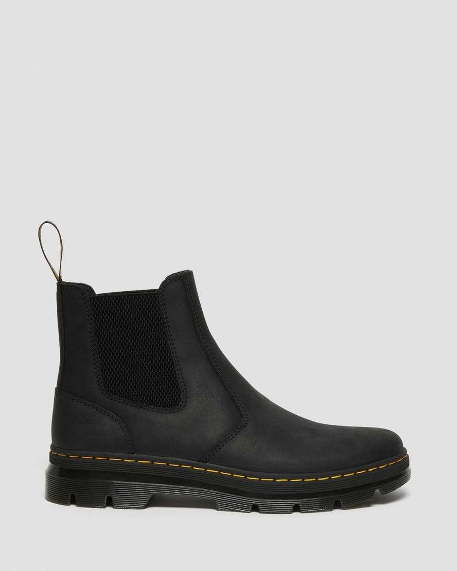 Men's Dr Martens 2976 Leather Casual Ankle Boots Black Wyoming | 738IUKTZD