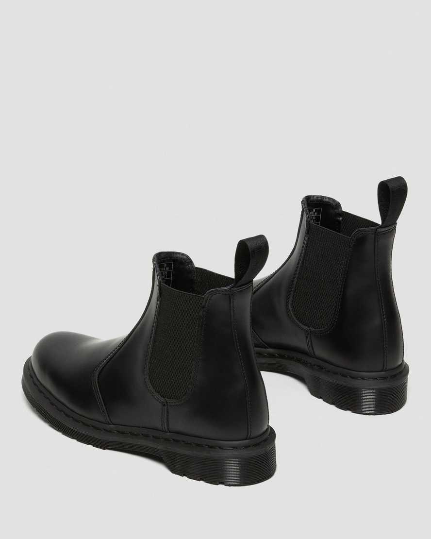 Men's Dr Martens 2976 Mono Smooth Leather Chelsea Boots Black Smooth Leather | 462SEHNJT