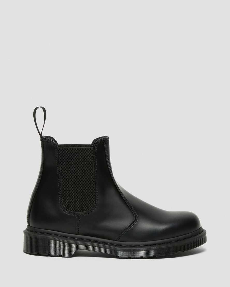 Men's Dr Martens 2976 Mono Smooth Leather Chelsea Boots Black Smooth Leather | 462SEHNJT