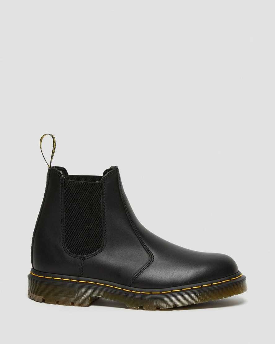 Men's Dr Martens 2976 Slip Resistant Leather Ankle Boots Black Industrial Full Grain | 380UGMZID