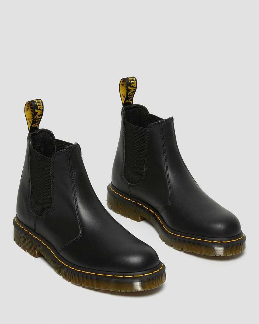 Men's Dr Martens 2976 Slip Resistant Leather Ankle Boots Black Industrial Full Grain | 380UGMZID