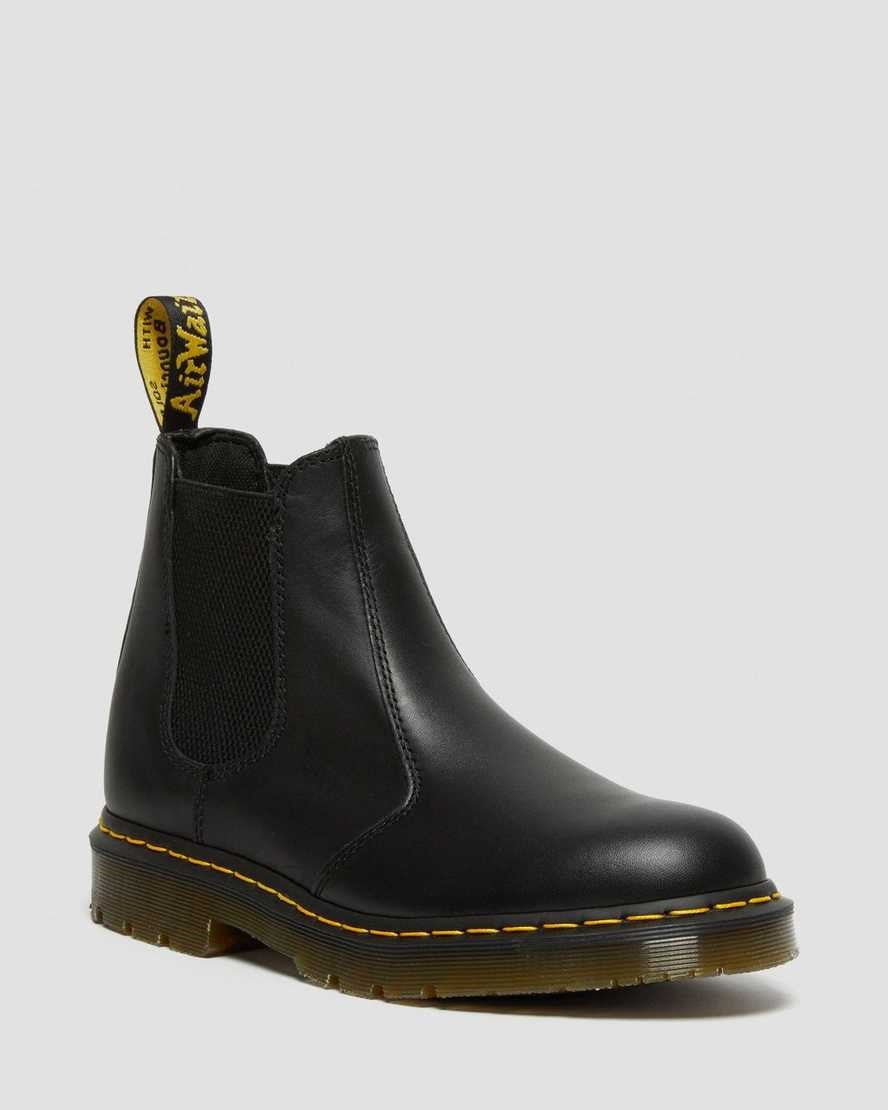 Men\'s Dr Martens 2976 Slip Resistant Leather Ankle Boots Black Industrial Full Grain | 380UGMZID