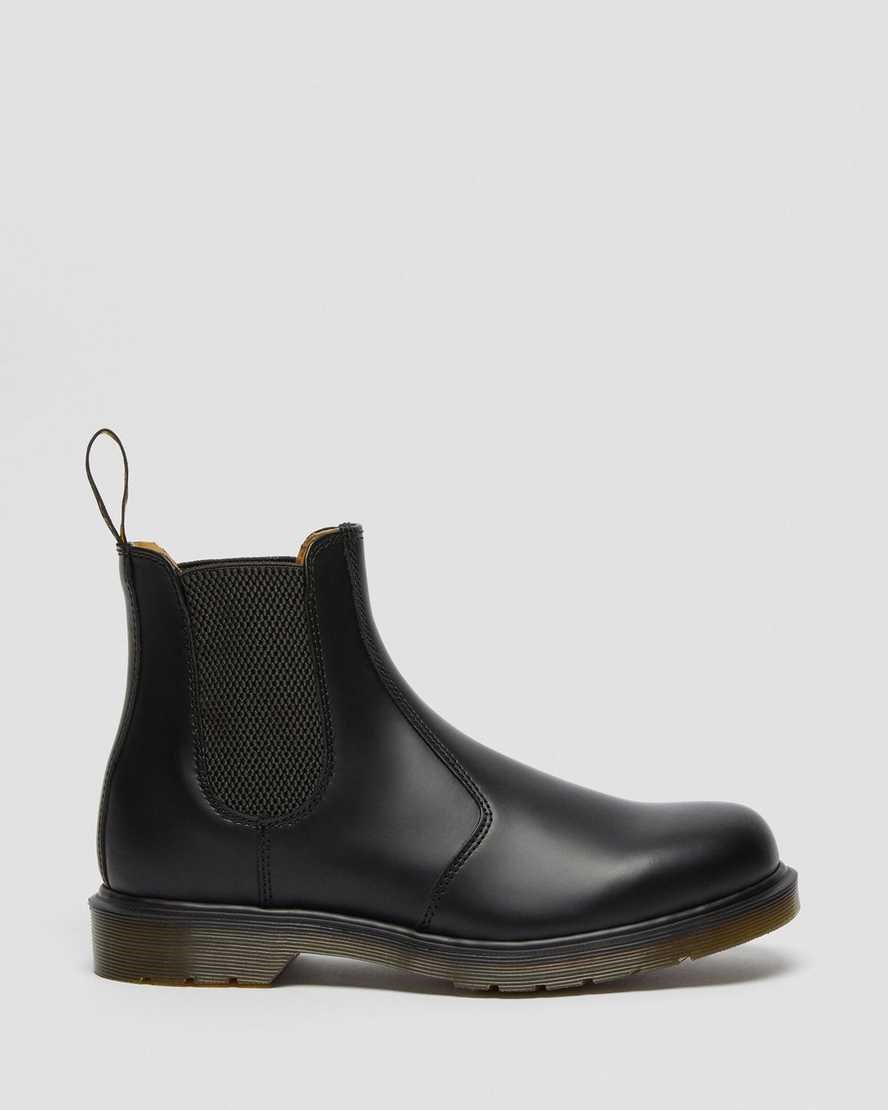 Men's Dr Martens 2976 Smooth Leather Chelsea Boots Black Smooth Leather | 245ELZYPK