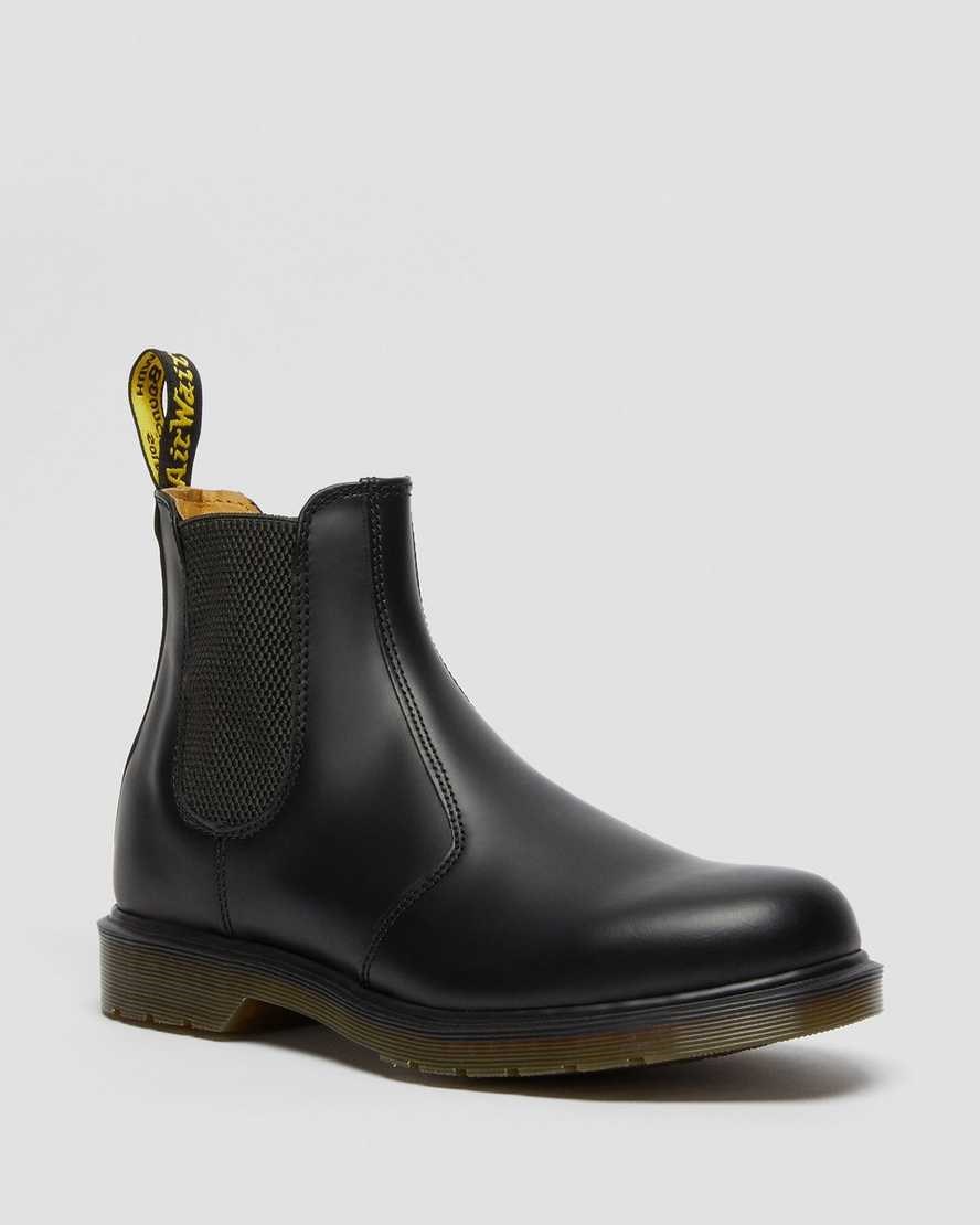 Men's Dr Martens 2976 Smooth Leather Chelsea Boots Black Smooth Leather | 245ELZYPK