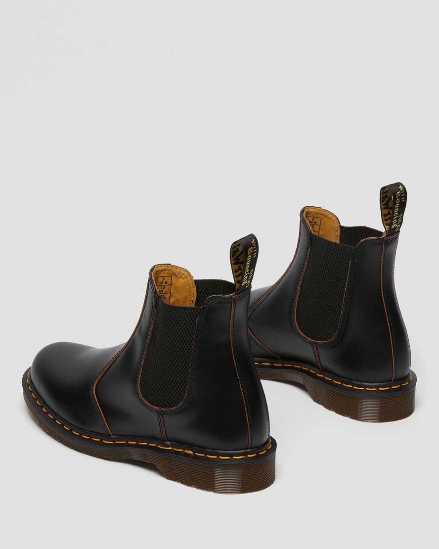 Men's Dr Martens 2976 Vintage Made In England Chelsea Boots Black Quilon | 954FBIKWP