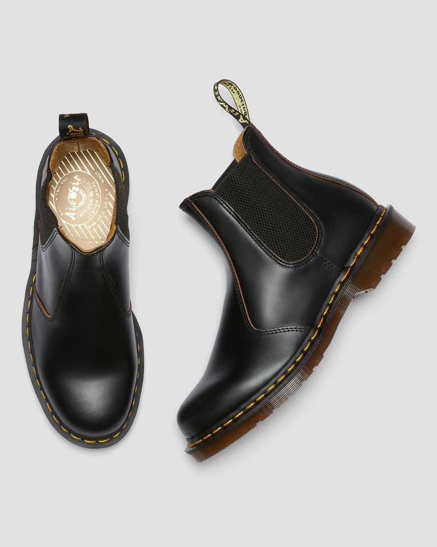 Men's Dr Martens 2976 Vintage Made In England Chelsea Boots Black Quilon | 954FBIKWP