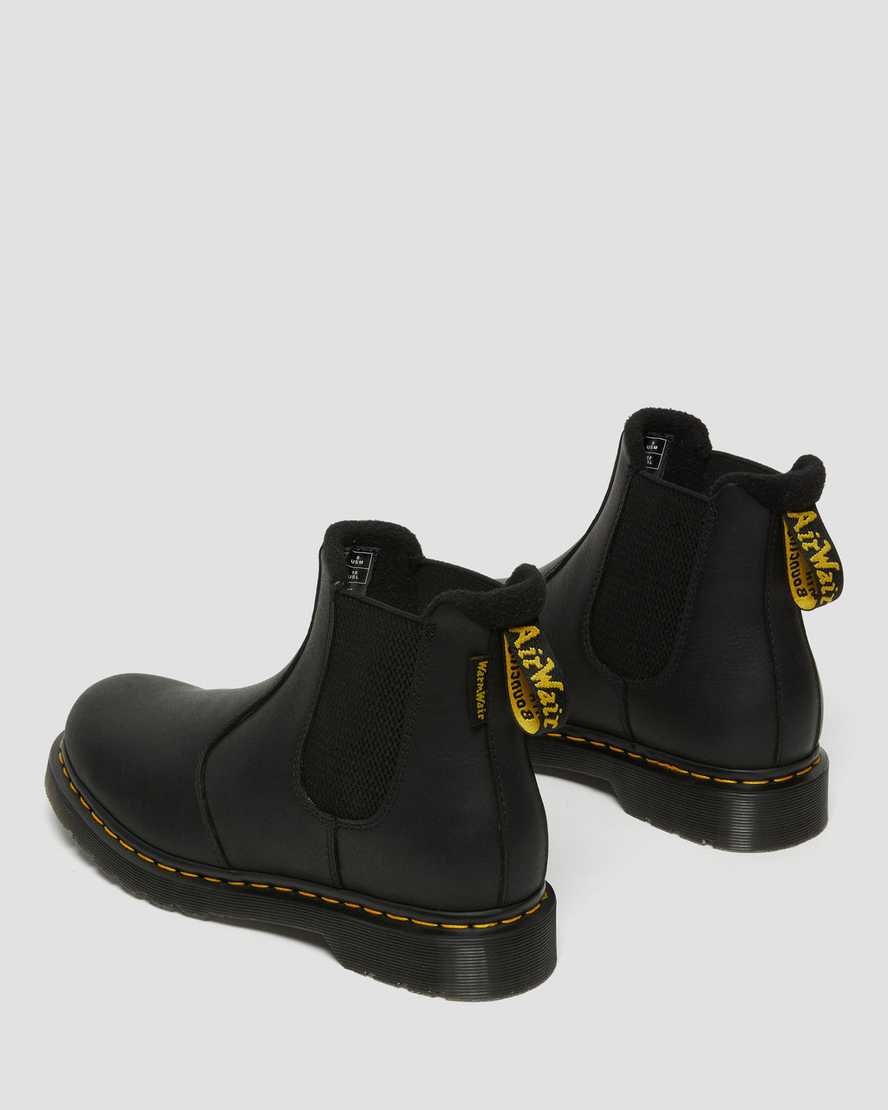 Men's Dr Martens 2976 Warmwair Leather Ankle Boots Black Valor Wp | 084PUKQBT