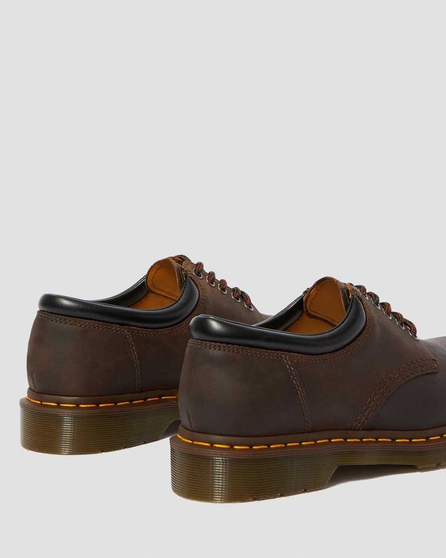 Men's Dr Martens 8053 Crazy Horse Leather Oxford Shoes Brown Crazy Horse Leather | 069TMSVFN