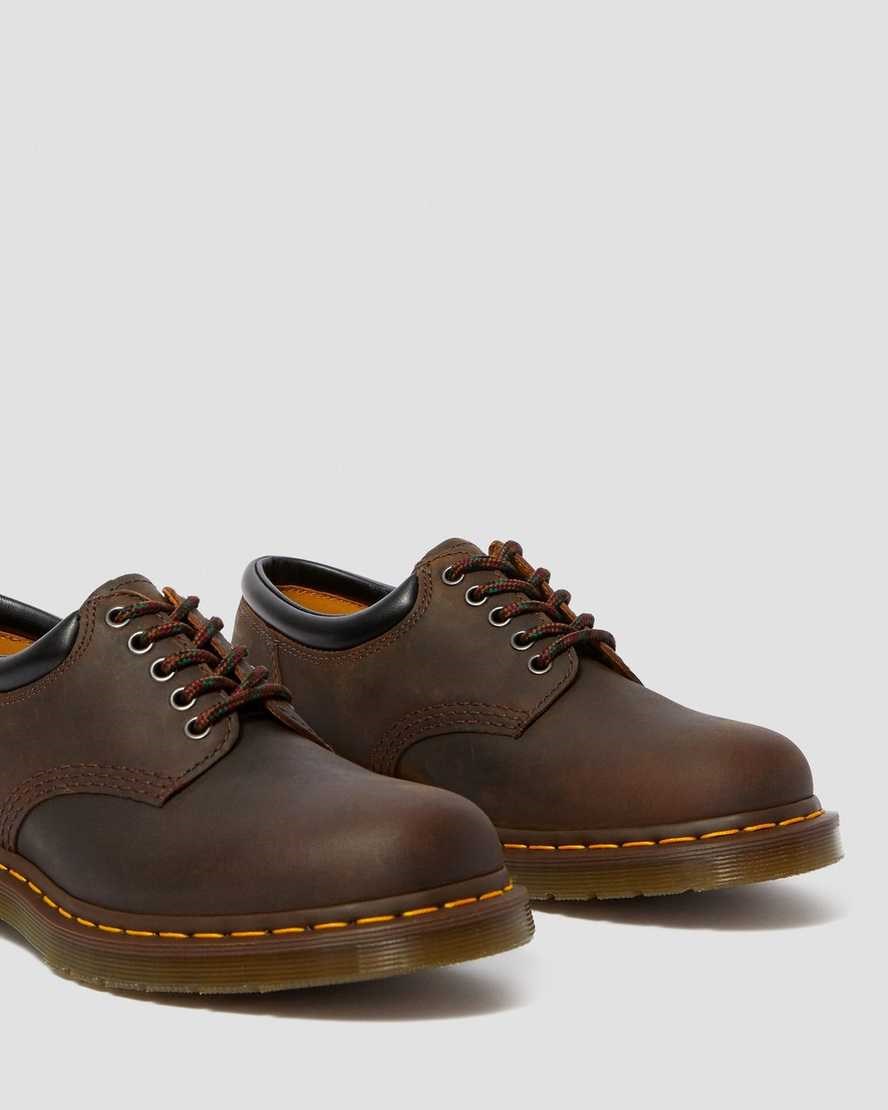 Men's Dr Martens 8053 Crazy Horse Leather Oxford Shoes Brown Crazy Horse Leather | 069TMSVFN