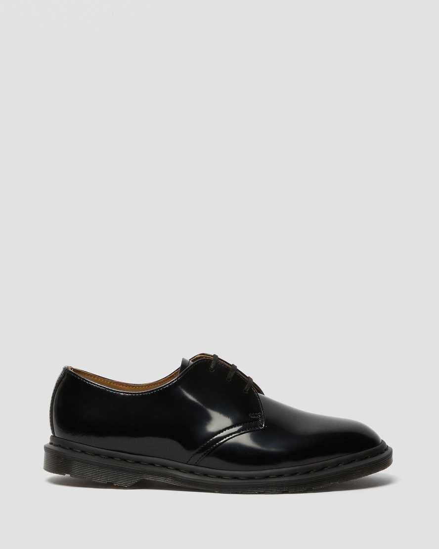 Men's Dr Martens Archie II Smooth Leather Oxford Shoes Black Polished Smooth | 901TKMFGY