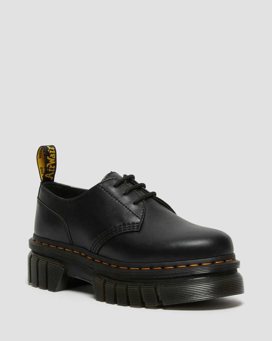 Men's Dr Martens Audrick Nappa Leather Oxford Shoes Black Nappa Lux | 496LYJAFH