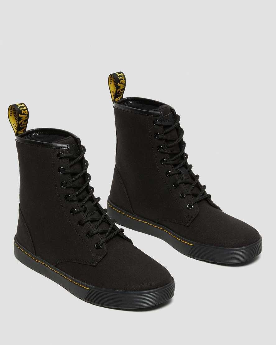 Men's Dr Martens Cairo Canvas Ankle Boots Black Canvas | 738EGTURB