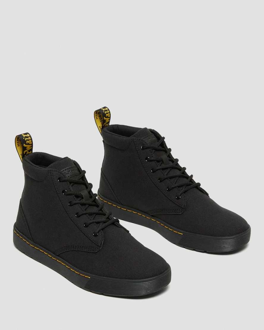 Men's Dr Martens Cairo Canvas Boots Black Canvas | 651YAGZMI