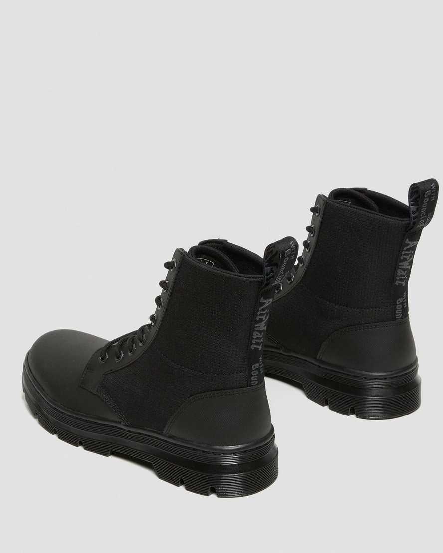 Men's Dr Martens Combs II Poly Ankle Boots Black-black Element-poly Rip Stop | 621HKZLOF