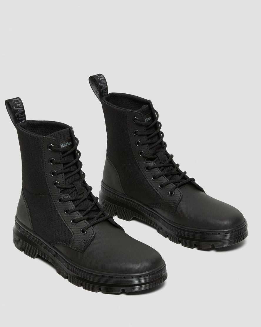 Men's Dr Martens Combs II Poly Ankle Boots Black-black Element-poly Rip Stop | 621HKZLOF