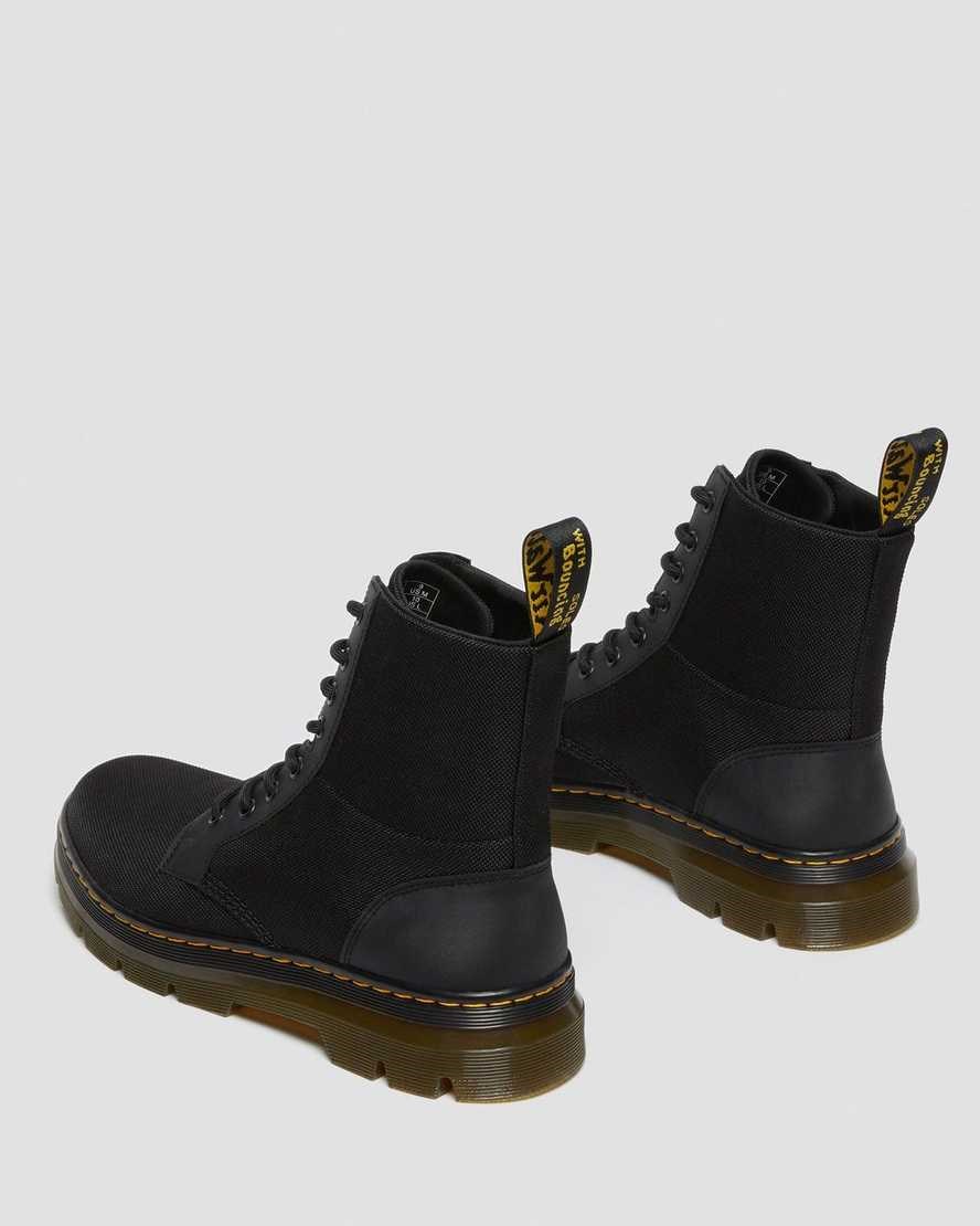 Men's Dr Martens Combs Poly Lace Up Boots Black Extra Tough Poly | 543DPXRQE