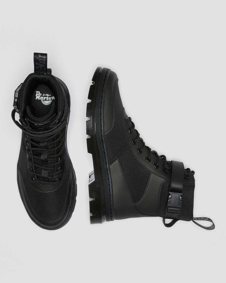 Men's Dr Martens Combs Tech Poly Utility Boots Black Element-poly Rip Stop | 704YMVAGF