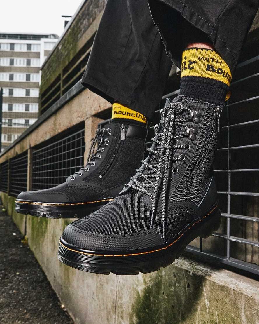 Men's Dr Martens Combs Zip Ankle Boots Black | 238KZNFOM