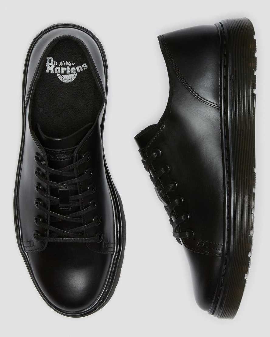 Men's Dr Martens Dante Brando Leather Oxford Shoes Black Brando | 627ROXTWN