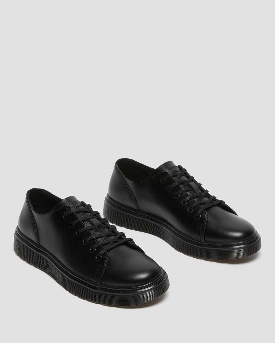 Men's Dr Martens Dante Brando Leather Oxford Shoes Black Brando | 627ROXTWN