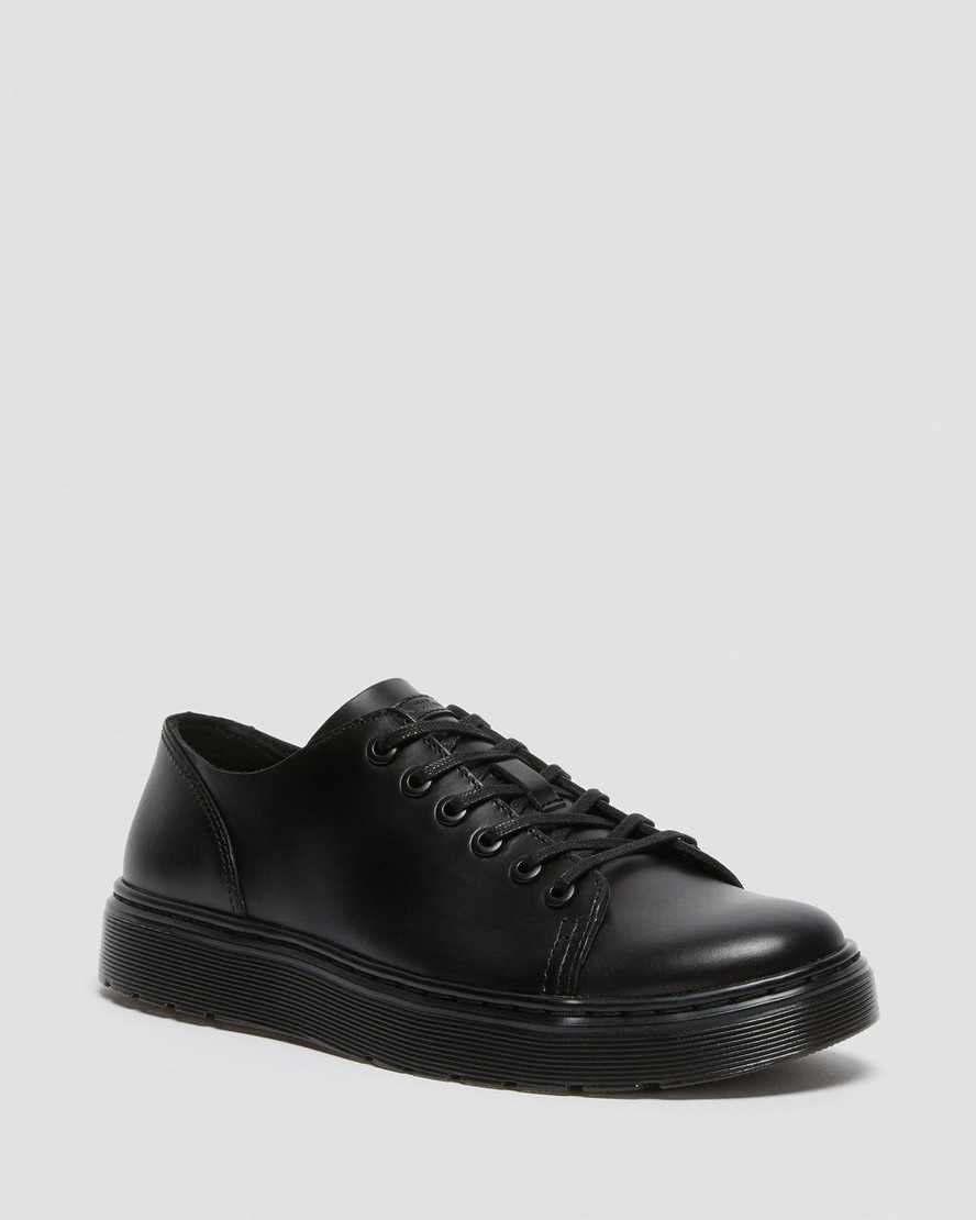 Men's Dr Martens Dante Brando Leather Oxford Shoes Black Brando | 627ROXTWN