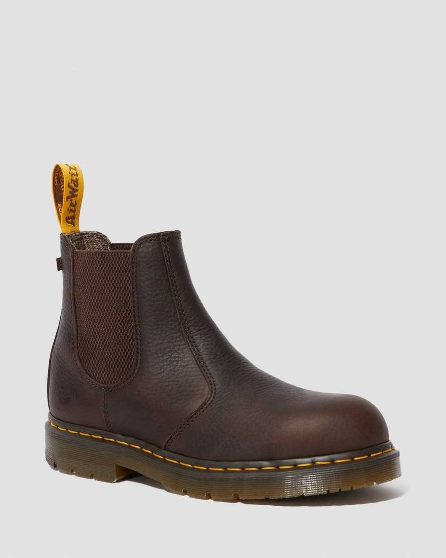 Men's Dr Martens Fellside Chelsea Work Chelsea Boots Bark Industrial Bear | 456ZAKBEI