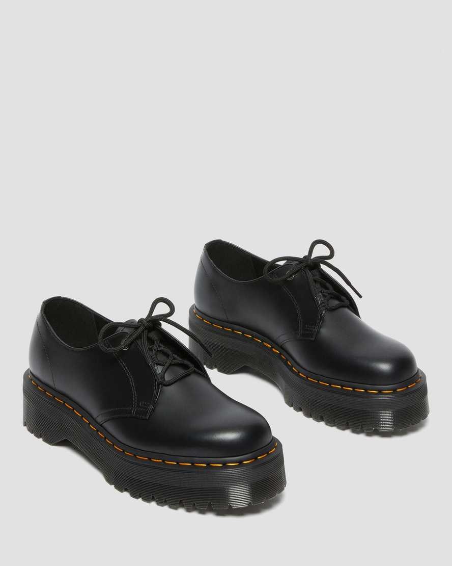 Men's Dr Martens Jarrick Lo Smooth Leather Oxford Shoes Black Smooth Leather | 592IEFKYV