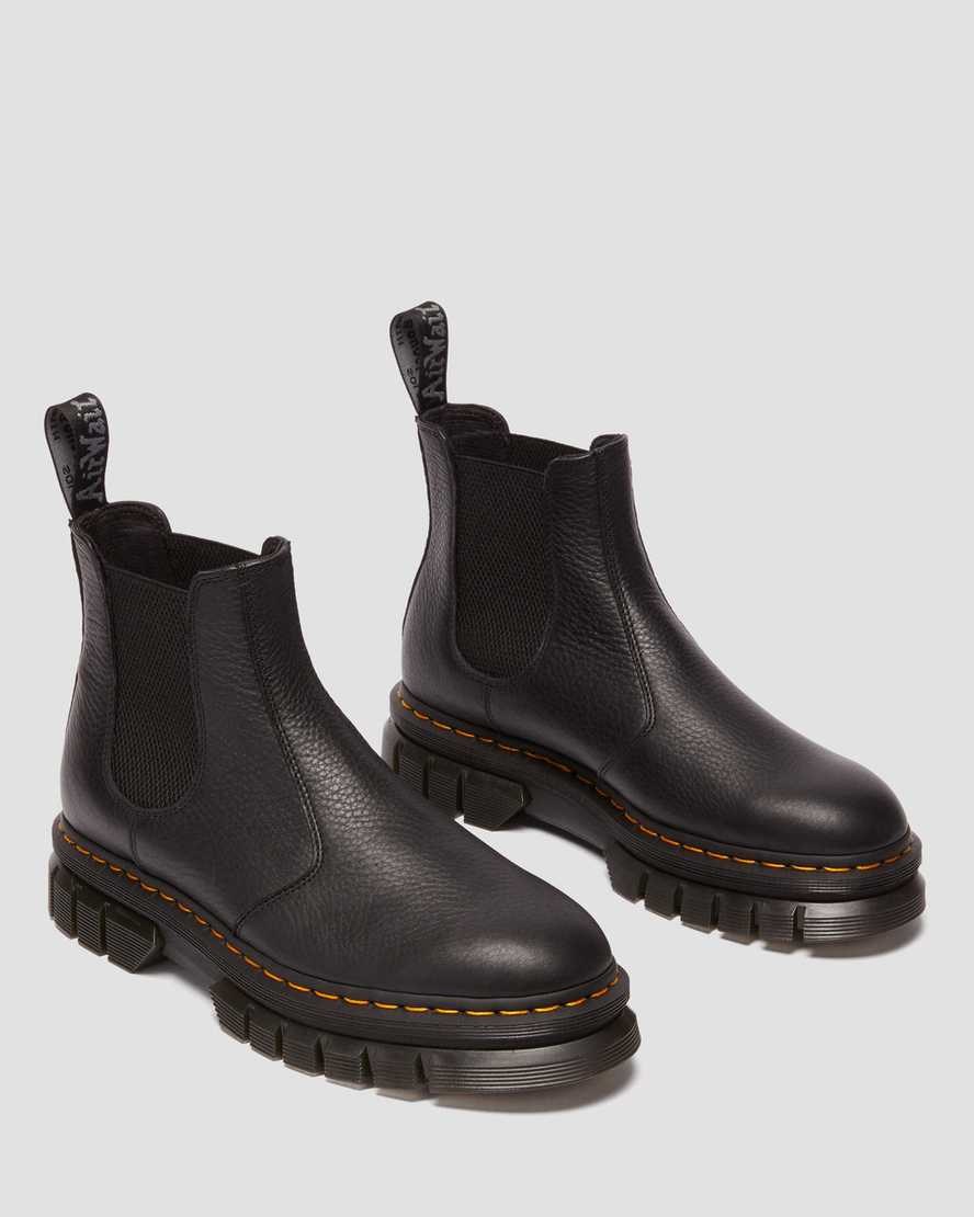 Men's Dr Martens Rikard Lunar Leather Ankle Boots Black | 056ONJUKB