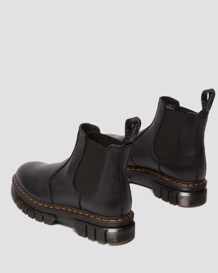 Men's Dr Martens Rikard Lunar Leather Ankle Boots Black | 056ONJUKB