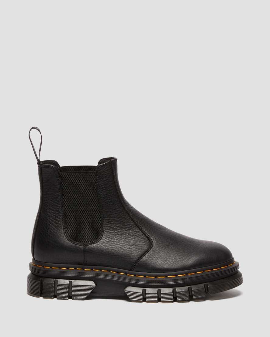 Men's Dr Martens Rikard Lunar Leather Ankle Boots Black | 056ONJUKB