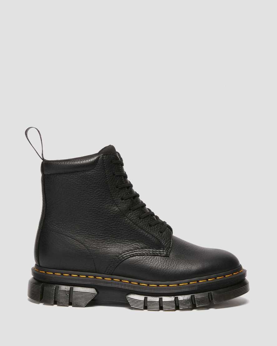 Men's Dr Martens Rikard Lunar Leather Lace Up Boots Black | 812ZDBTHU