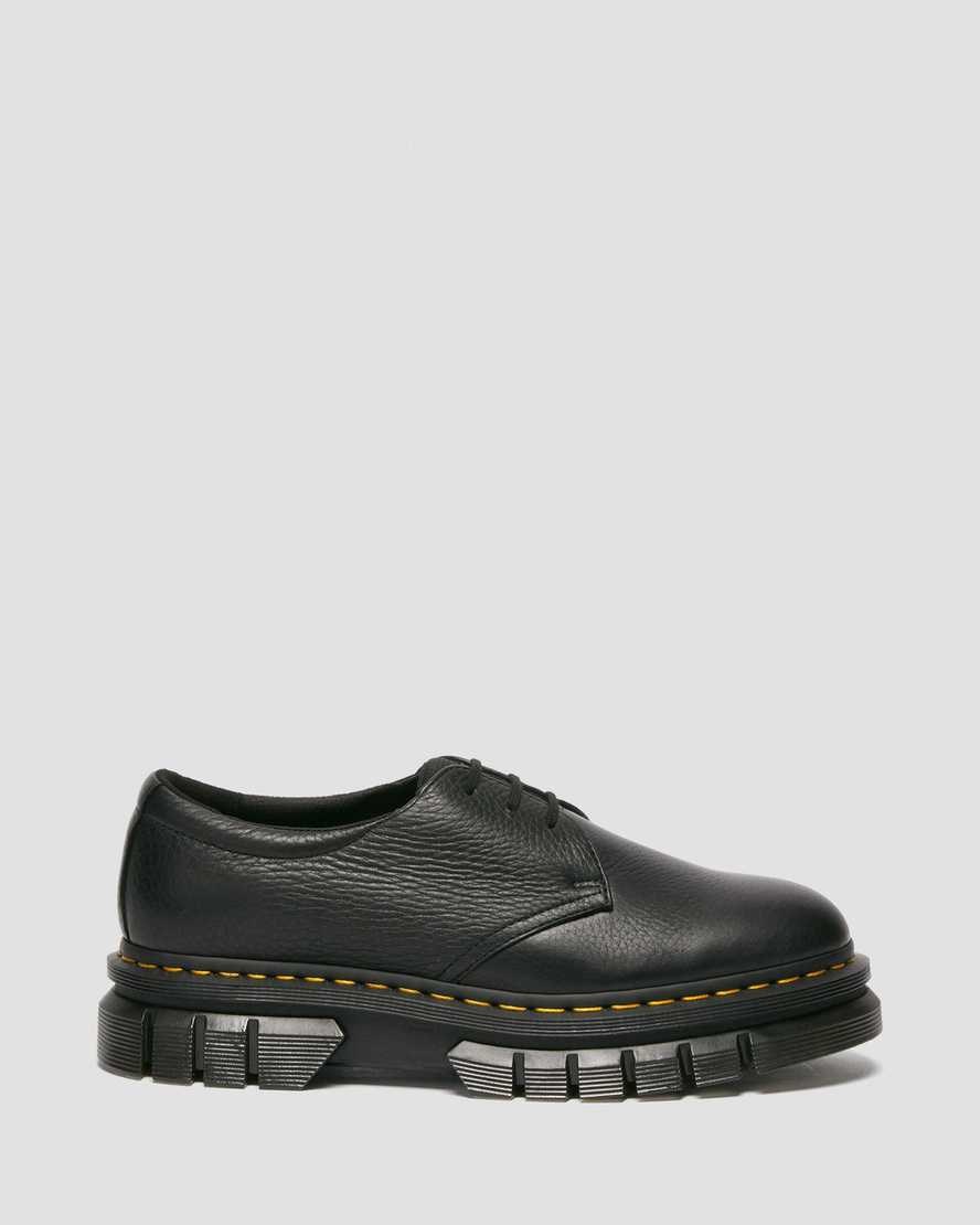 Men's Dr Martens Rikard Lunar Leather Oxford Shoes Black | 609FSUAJB