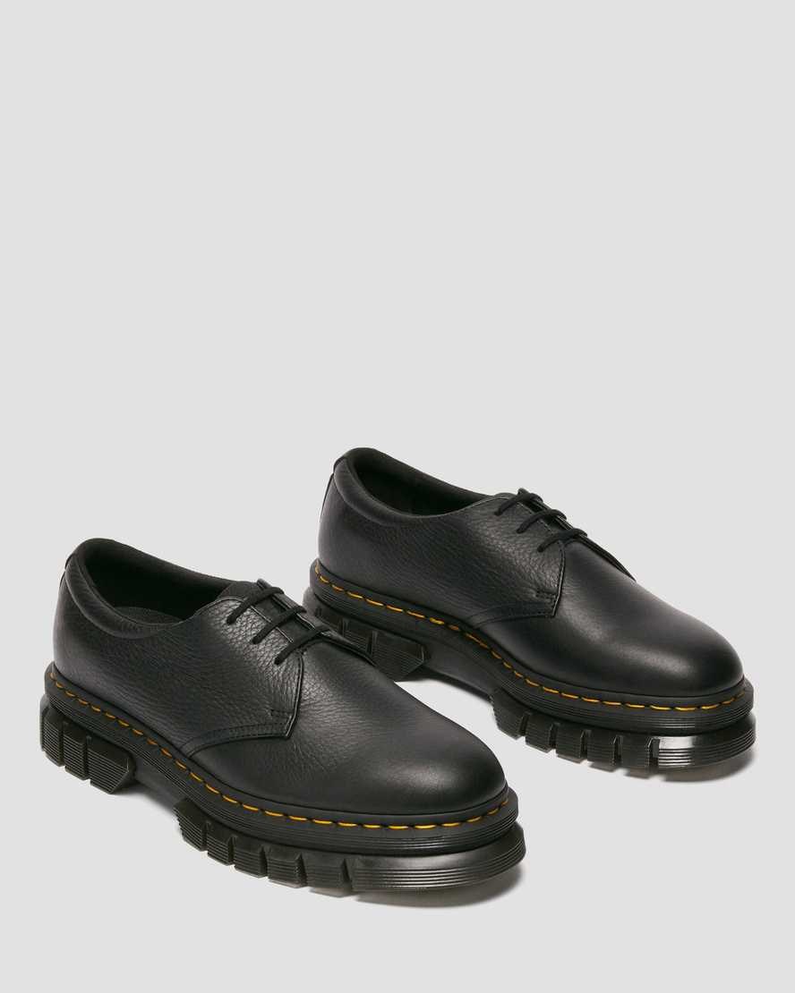 Men's Dr Martens Rikard Lunar Leather Oxford Shoes Black | 609FSUAJB