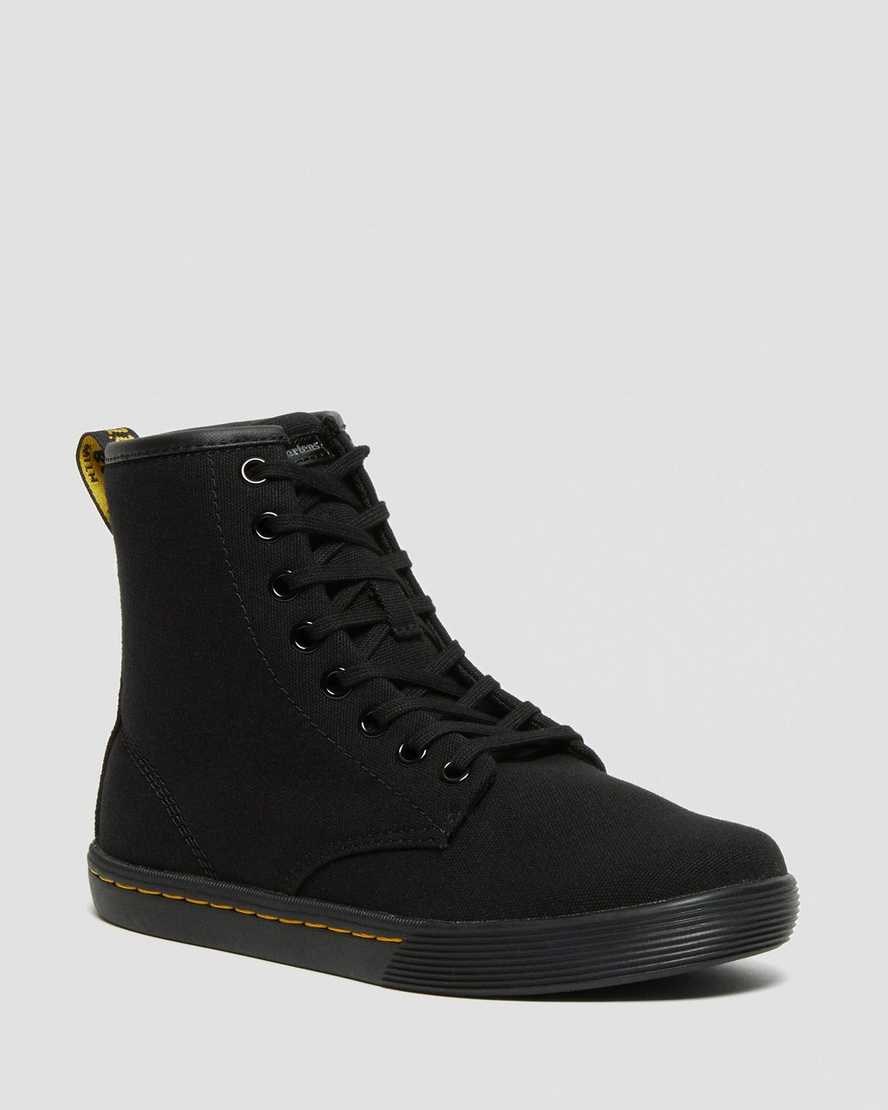 Men's Dr Martens Sheridan Canvas Boots Black Canvas | 283JQLFWC