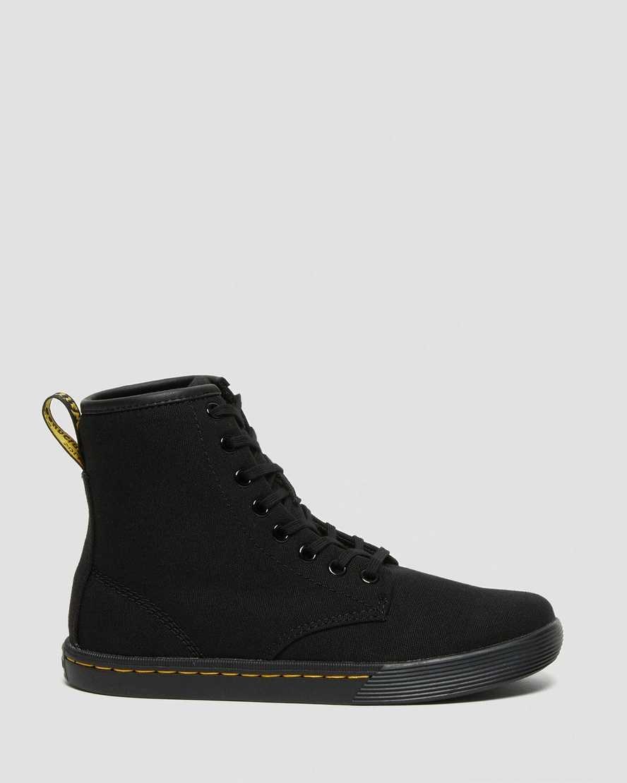 Men's Dr Martens Sheridan Canvas Boots Black Canvas | 283JQLFWC