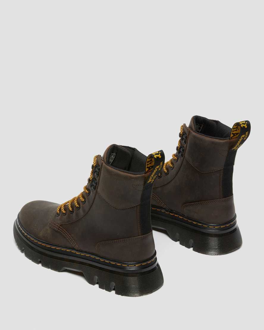 Men's Dr Martens Tarik Crazy Horse Leather Utility Boots Dark Brown Crazy Horse Leather | 612FWEXVB