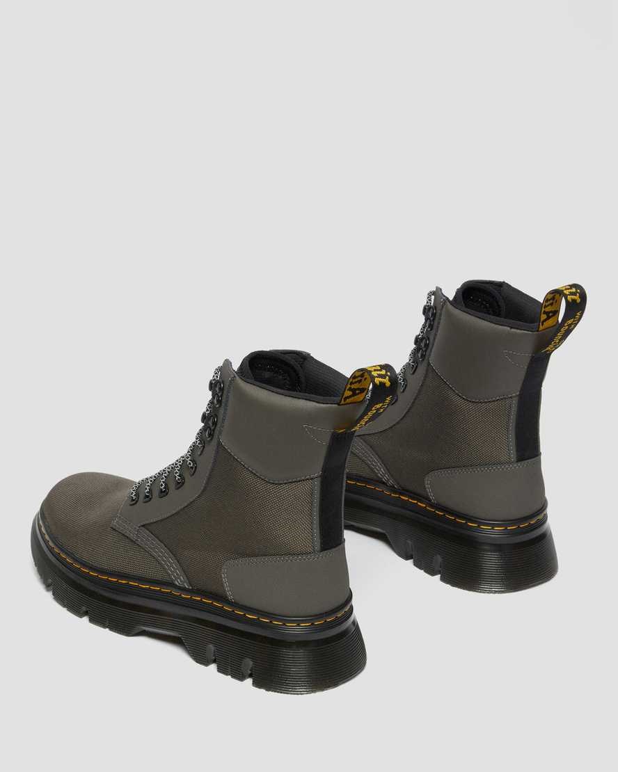 Men's Dr Martens Tarik Utility Canvas Boots Gunmetal | 291RWOFAL