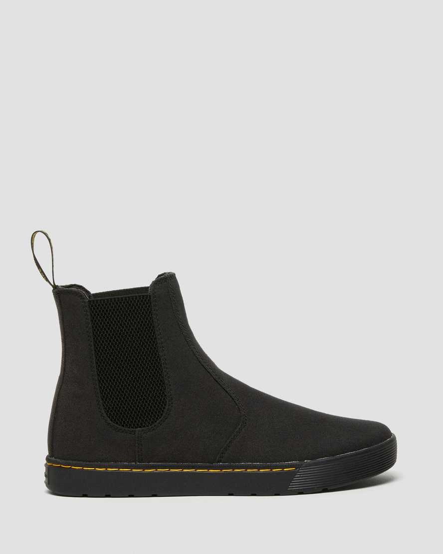 Men's Dr Martens Tempesta Canvas Casual Chelsea Boots Black Canvas | 240TWBFPK