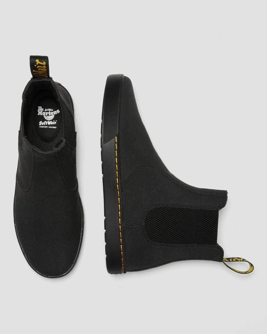 Men's Dr Martens Tempesta Canvas Casual Chelsea Boots Black Canvas | 240TWBFPK